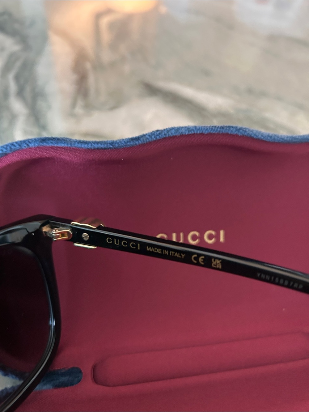 Gucci Black Cat-Eye Sunglasses with Dark Lenses - Picture 5 of 8